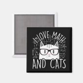 数学と猫が可愛い子猫が好き マグネット (正面/裏面)