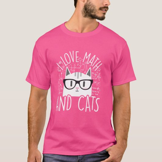数学と猫が大好きカッコいい子猫猫猫好きG Tシャツ (正面)