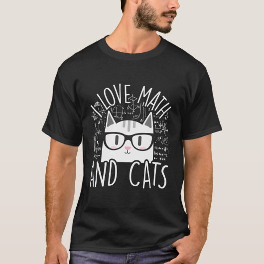 数学と猫が大好き子猫猫 Tシャツ (正面)
