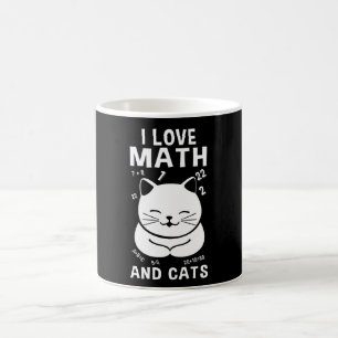 数学と猫が大好き学校の先生猫好き コーヒーマグカップ
