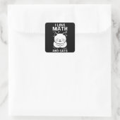 数学と猫が大好き学校の先生猫好き スクエアシール (バッグ)