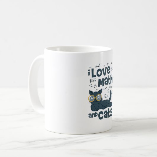 数学と猫が大好き コーヒーマグカップ (正面左)