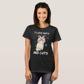 数学と猫が大好き 数学 猫好き 数字 Tシャツ (正面フル)