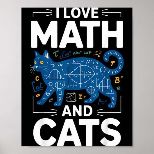 数学と猫が大好き!面白い先生と学生の子猫 ポスター (正面)