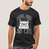 数学と猫が好きで、猫の子猫代数学GI Tシャツ (正面)