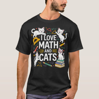 数学と猫が好き 数学 楽しい数学 Tシャツ