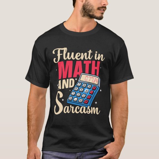 数学と皮肉に通じる面白い先生のバックトゥーS Tシャツ (正面)