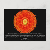 数学と真理についてのチャールズ・エルミートの引用 ポストカード (正面)