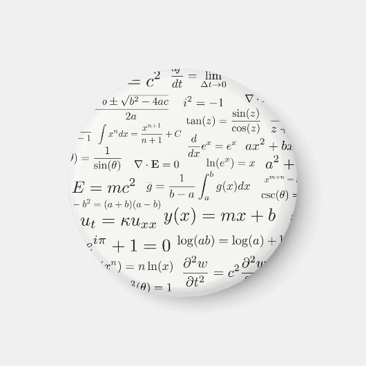 数学と科学の磁石の方程式 マグネット (正面)