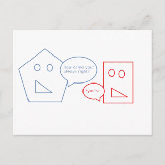 数学と英語のプン ポストカード