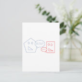 数学と英語のプン ポストカード (スタンド正面)