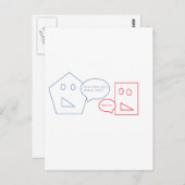 数学と英語のプン ポストカード (正面/裏面)