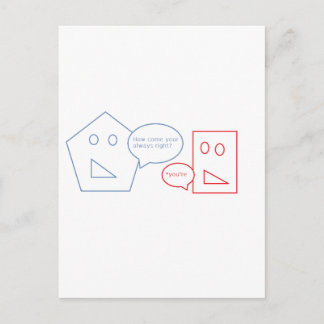 数学と英語のプン ポストカード