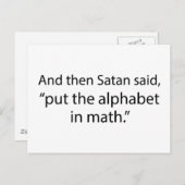 数学にアルファベットを入れる ポストカード (正面/裏面)