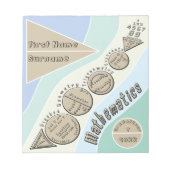 数学に戻る ノートパッド (正面)