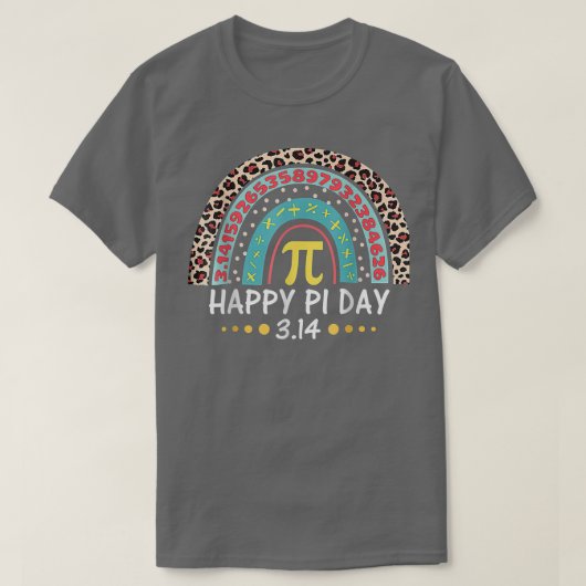 数学のπの日 教師 ギフト レパード tシャツ (デザイン正面)