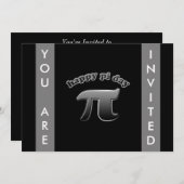 数学のおたく3月14日のための国民Pi日Piの記号 招待状 (正面/裏面)