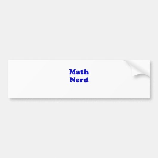 数学のおたく バンパーステッカー (正面)