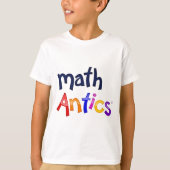 数学のおどけのカラフルなロゴのTシャツ Tシャツ (正面)