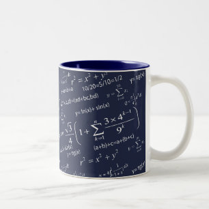 数学のおもしろい先生と学生の方程式 ツートーンマグカップ