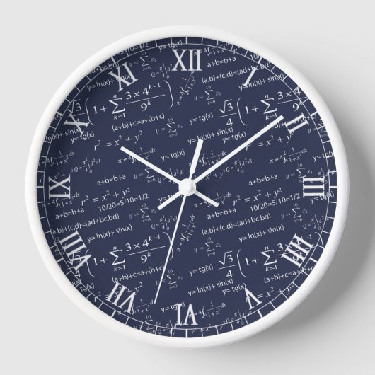 数学のおもしろい先生と学生の方程式 壁時計 (正面)