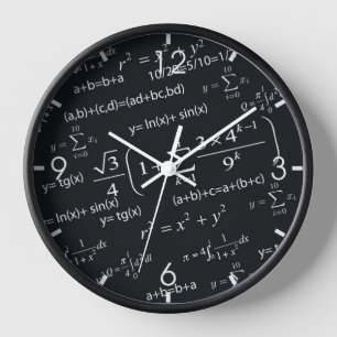 数学のおもしろい先生と学生の方程式 壁時計