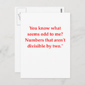 数学のおもしろい冗談 ポストカード (正面/裏面)