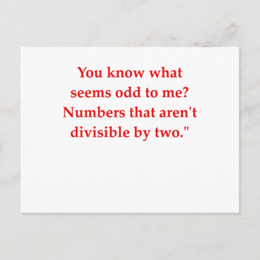 数学のおもしろい冗談 ポストカード (正面)