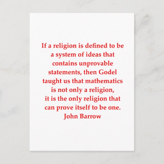 数学のおもしろい冗談 ポストカード (正面)