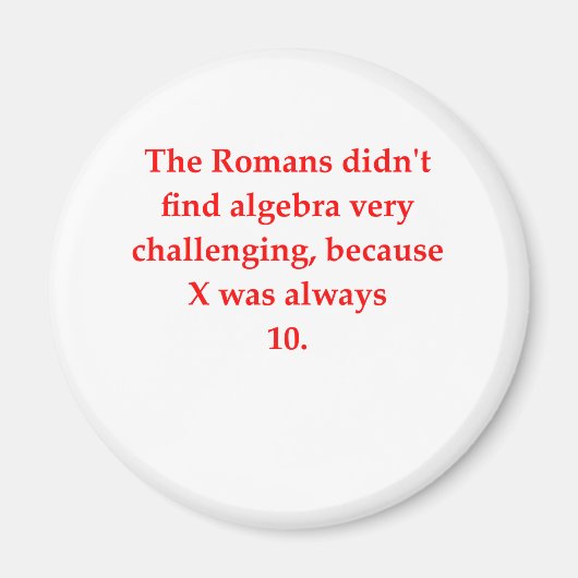 数学のおもしろい冗談 マグネット (正面)