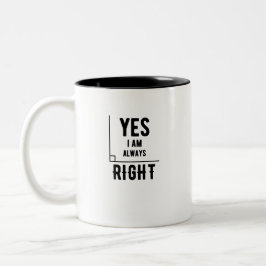 数学のしゃれ- Yes私は右のパパの冗談常にです ツートーンマグカップ