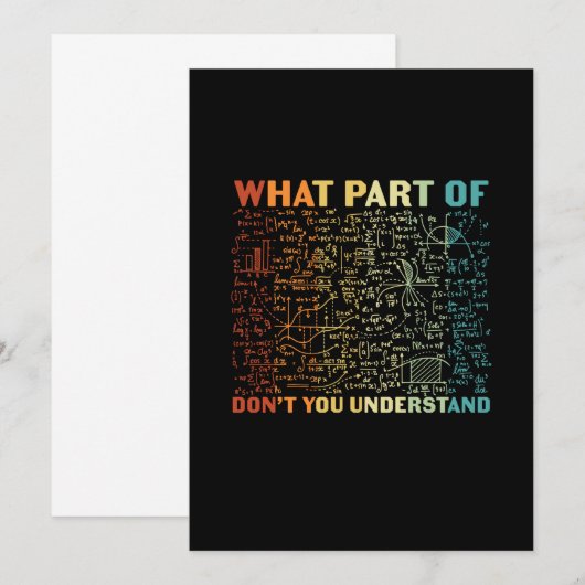 数学のどの部分 招待状 (正面/裏面)