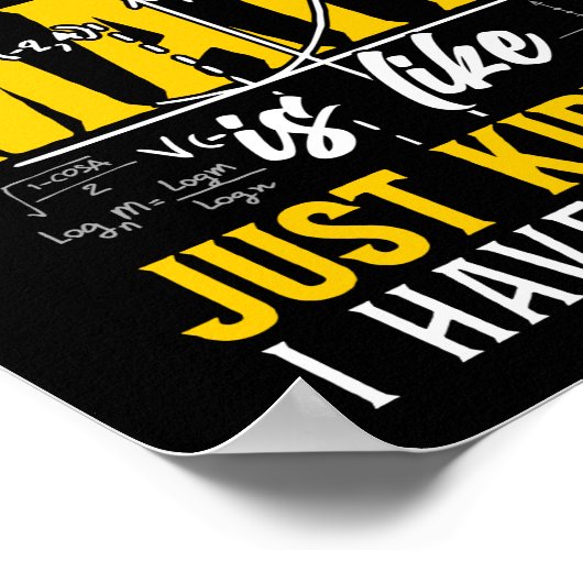 数学のない一日の数学は冗談に似ている ポスター (角)