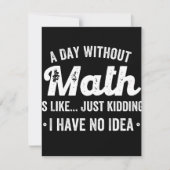 数学のない日は、私が持っていない冗談に似ている セーブザデート (正面)