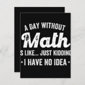 数学のない日は、私が持っていない冗談に似ている セーブザデート (正面/裏面)