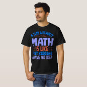 数学のない日，おもしろい諺 Tシャツ (正面フル)