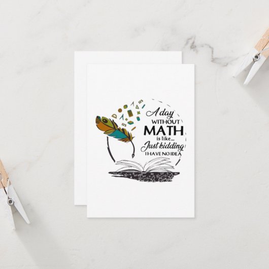 数学のない日 カード (正面/裏面インサイチュ)