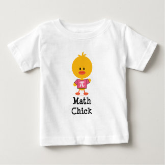 数学のひよこの乳児のTシャツ ベビーTシャツ