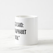 数学のアルファベット コーヒーマグカップ (中央)