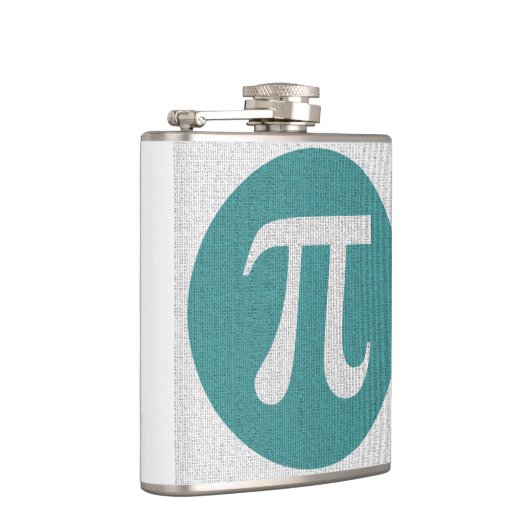 数学のオタクPiの記号、青い円およびディジット フラスク (右)