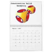 数学のカレンダーの芸術 カレンダー (2月 2027)