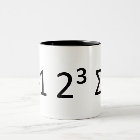 数学のギークのマグ: I 8つの合計pi ツートーンマグカップ (中央)