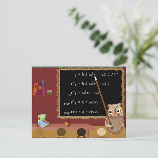 数学のクリスマスの願い シーズンポストカード (スタンド正面)