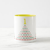 数学のクリスマスツリー ツートーンマグカップ (中央)