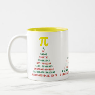 数学のクリスマスツリー ツートーンマグカップ