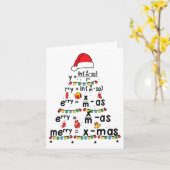 数学のクリスマス方程式 面白い数学教師 クリス カード (黄色い花)