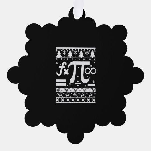 数学のクリスマス オーナメントカード (正面)
