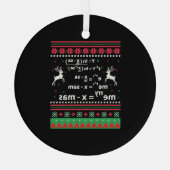 数学のクリスマス ガラスオーナメント (裏面)