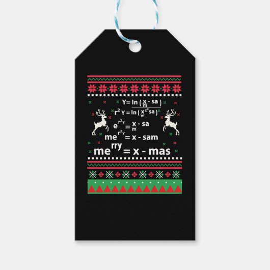 数学のクリスマス ギフトタグ (正面)