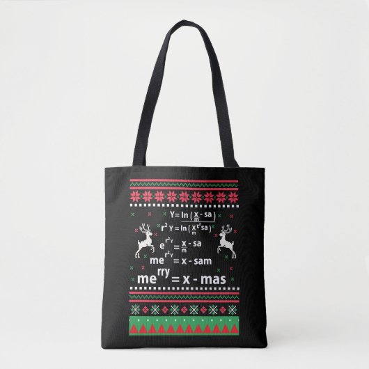 数学のクリスマス トートバッグ (正面)